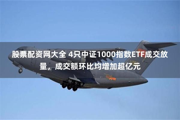 股票配资网大全 4只中证1000指数ETF成交放量，成交额环比均增加超亿元