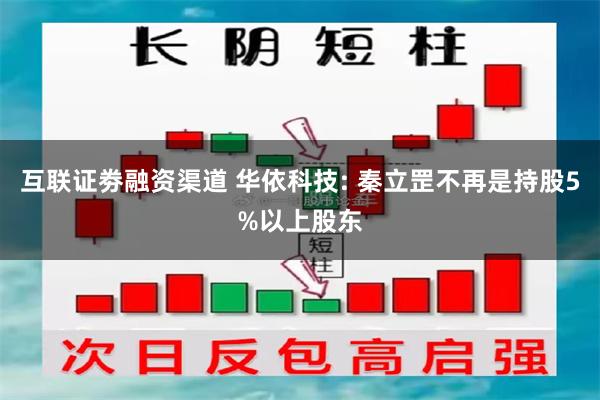 互联证劵融资渠道 华依科技: 秦立罡不再是持股5%以上股东