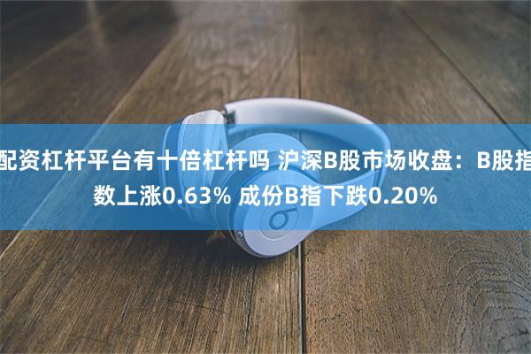 配资杠杆平台有十倍杠杆吗 沪深B股市场收盘：B股指数上涨0.63% 成份B指下跌0.20%